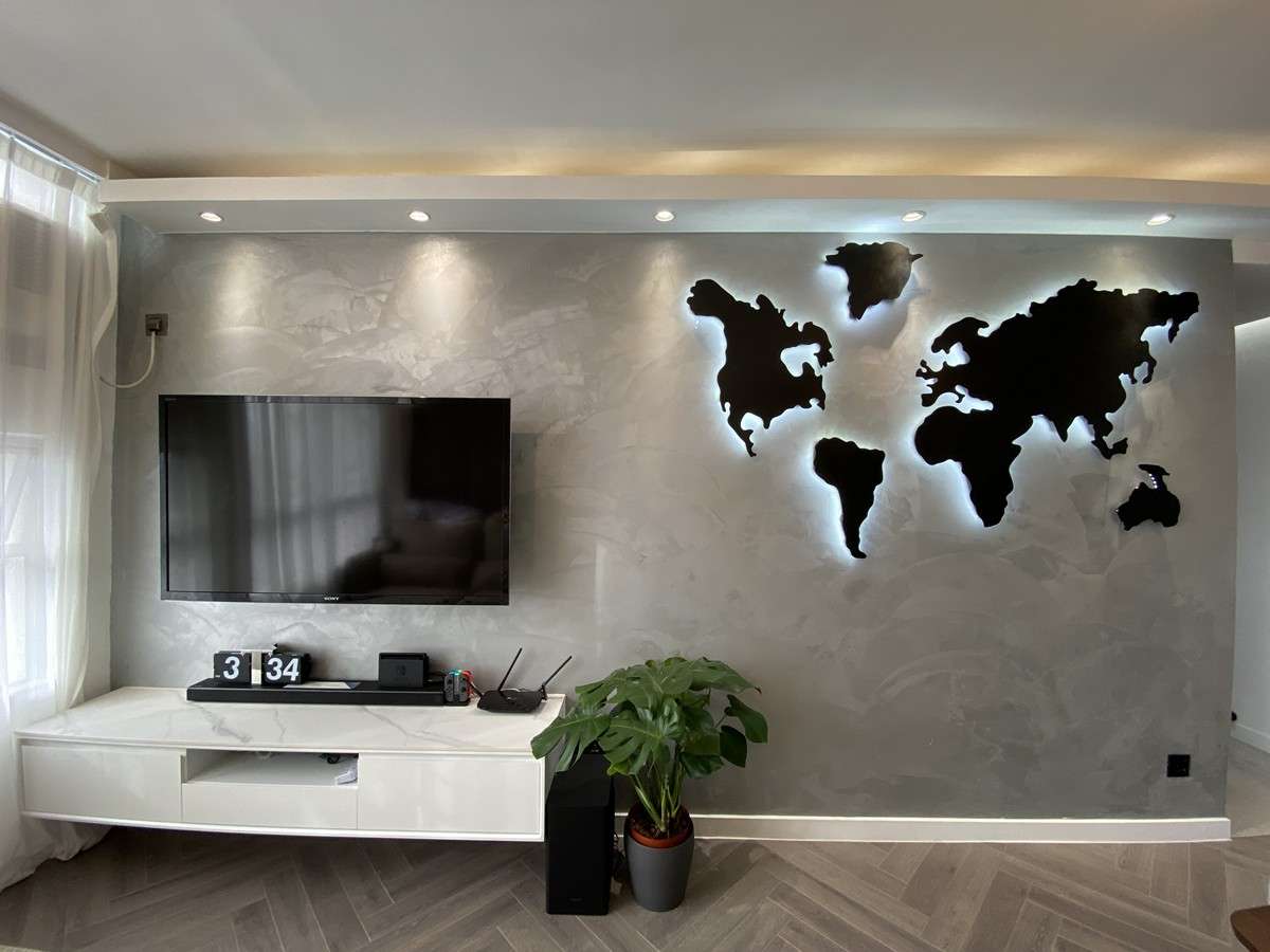 Photo: B客廳-特色牆-藝術油漆.jpg